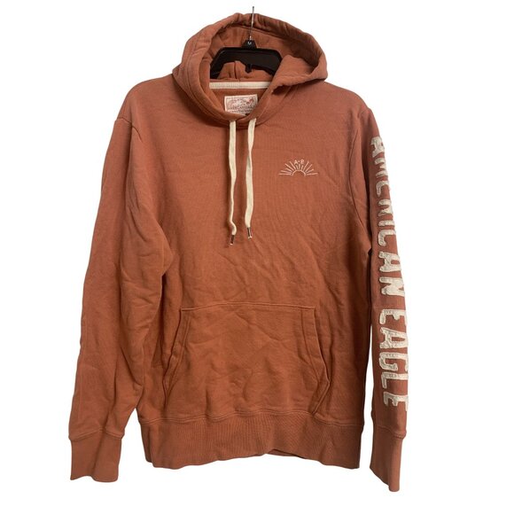 American Eagle y2k Bonfire Fleece Graphic Hoodie Size S Casual Preppy - Picture 1 of 7